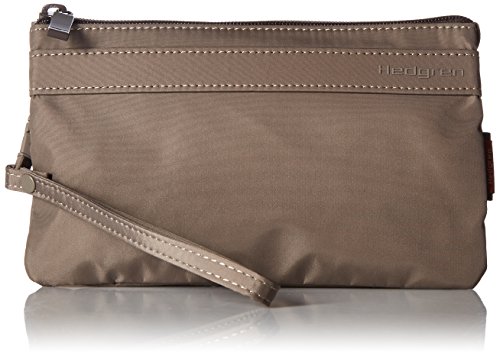 Hedgren Follis Franc L Wristlet Wallet, RFID Blocking und Münzfach, Large, Damen, Sepia/Braun von Hedgren