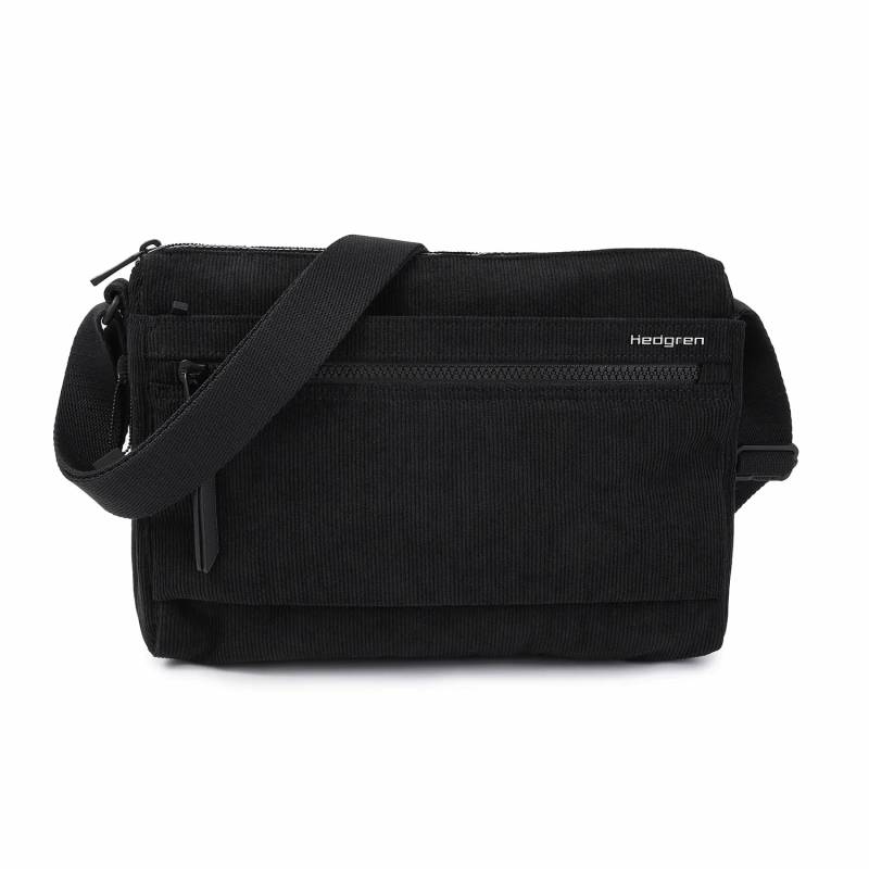 Hedgren Inner City 2 Eye RFID Schultertasche 27 cm - Corduroy Black von Hedgren