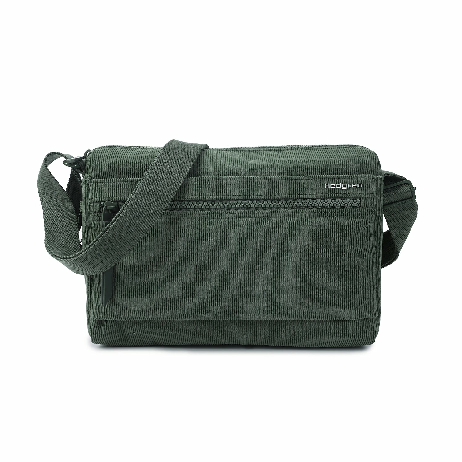 Hedgren Inner City 2 Eye RFID Schultertasche 27 cm - Corduroy Duck Green von Hedgren
