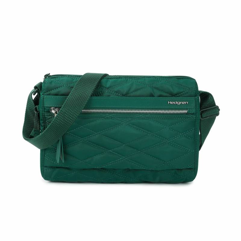 Hedgren Inner City 2 Eye RFID Schultertasche 27 cm - New Quilt Varsity Green von Hedgren