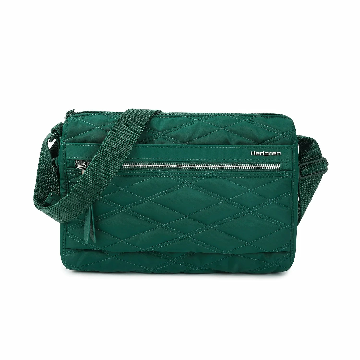 Hedgren Inner City 2 Eye RFID Umhängetasche 22 cm - New Quilt Varsity Green von Hedgren