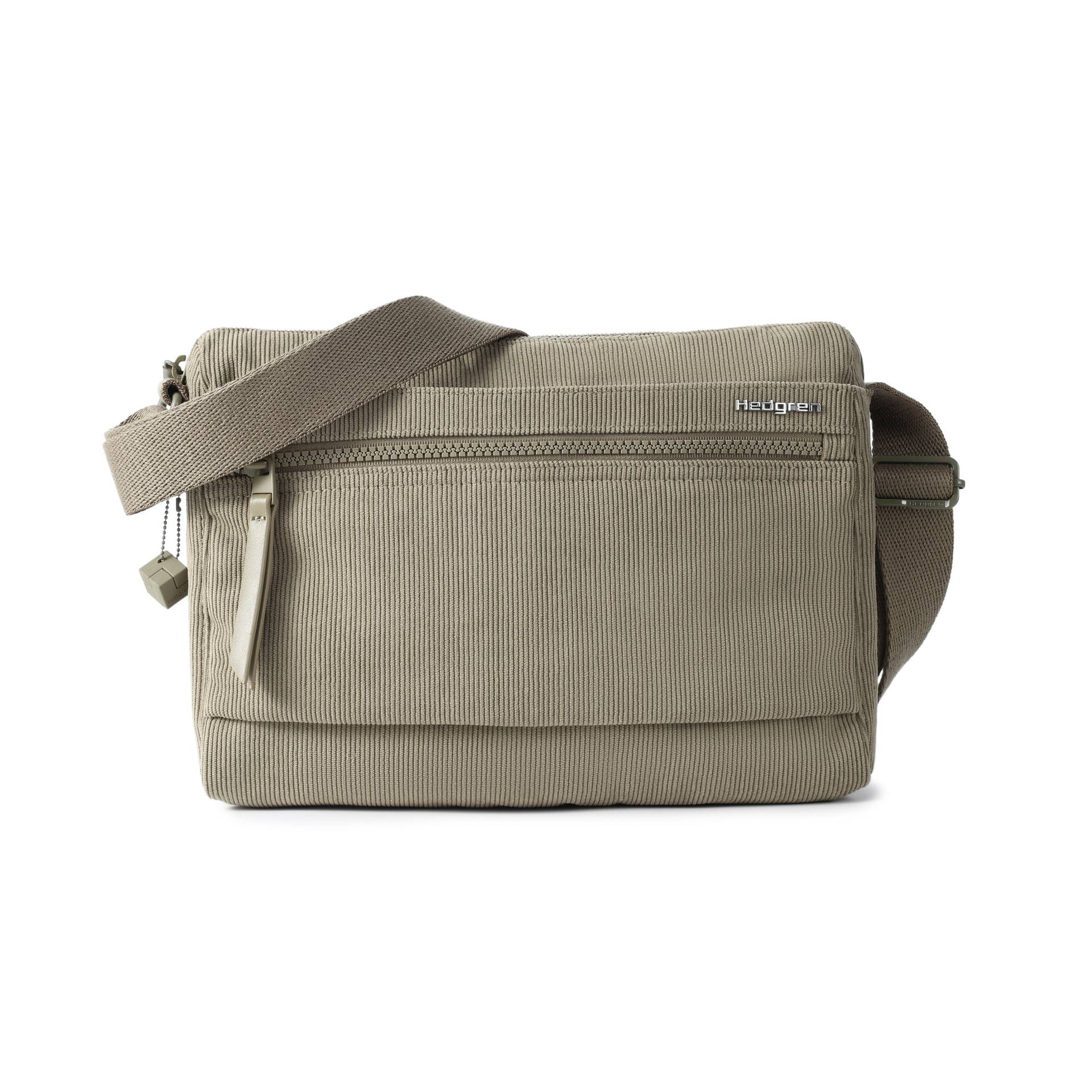 Hedgren - SHOULDER BAG MEDIUM + RFID corduroy string beige von Hedgren