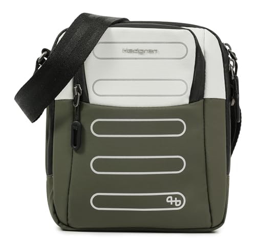 Hedgren Unisex Relax P Vertical Crossover + RFID, Grau/Olivgrün (Vaporous Grey/Olive) von Hedgren