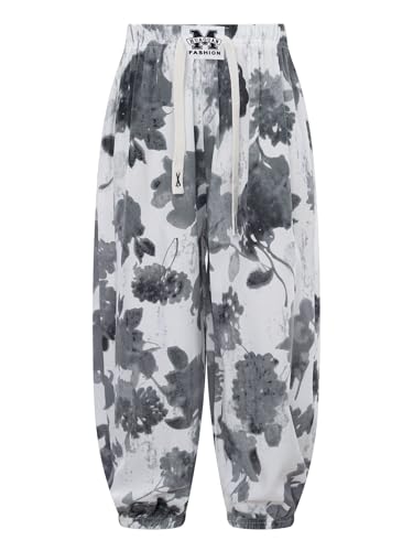 Hedmy Kinder Mädchen Jungen Dünn Sommerhose Yoga Hose Böhmische Bloomers Pumphose Haremshose Lässige Hose Gr. 110-170 Typ J 146-152 von Hedmy