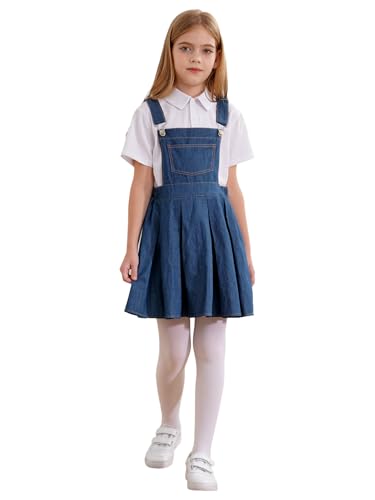 Hedmy Mädchen Jeanskleid Trägerkleid Kinder Jeans Latzkleid A-Linie Sommerkleid Ärmelloses Lässig Latzrock Freizeitkleider Blau 110-116 Hedmy Mädchen Jeanskleid Trägerkleid Kinder Jeans Latzkleid A-Linie Sommerkleid Ärmelloses Lässig Latzrock Freizeitkleider Blau 110-116 von Hedmy
