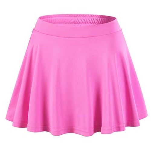 Hedmy Mädchen Tennisrock Faltenrock Hohe Taile Rock mit Innenhose Minirock Sommer Kurz Röcke für Fitness Workout Running Golf Rosa 116-122 von Hedmy