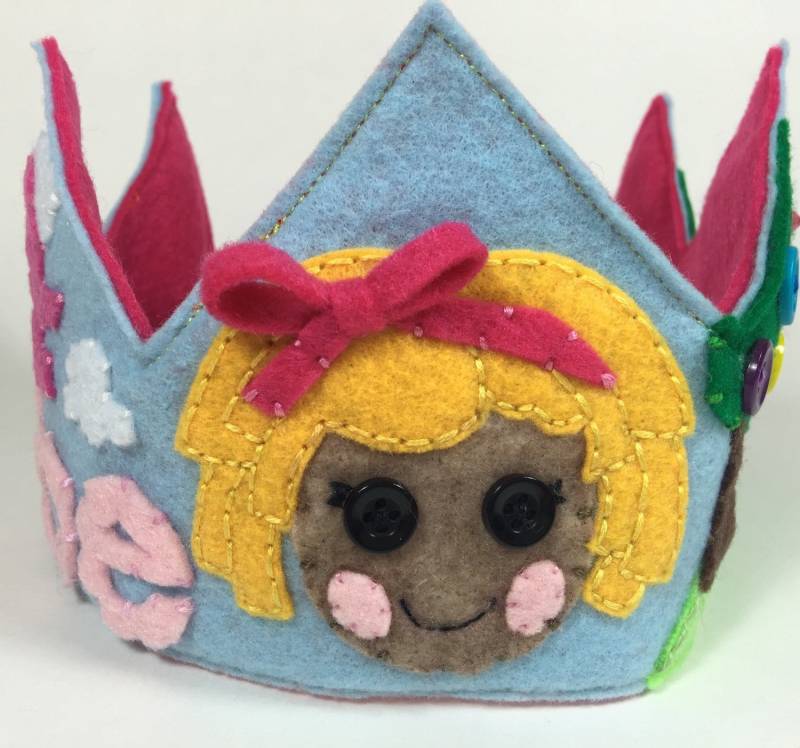 Lalaloopsy Filz Geburtstagskrone - Personalisierte Krone Dot Starlight Birthday von HedsThreads