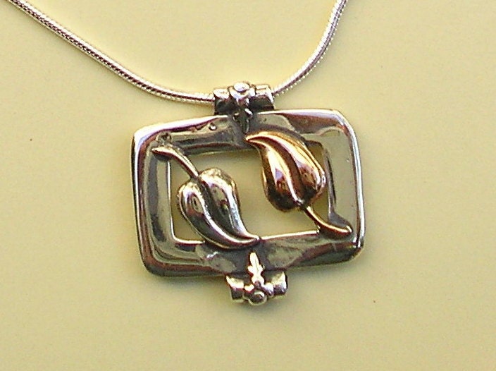 Blätter, Zarte Kette, Handgemachte Silber Und Gold Kette, , Hedva Elany, Blatt Roségold von HedvaElanyJewelry