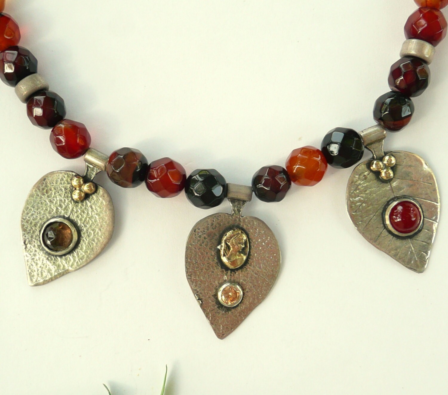 Eshet Chayil Königin Von Saba, Rauchquarz, Karneol Halskette, Bibelinspiration von HedvaElanyJewelry