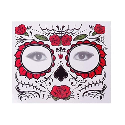 Halloween Wasserdichte temporäre Aufkleber Gesicht Make-up spezielle Gesichtskleid Tod für Halloween I6A8 Up Body Skull von HeeDz