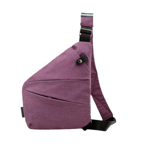 Wander Plus Anti-Diebstahl-Tasche, Wander Plus Anti-Diebstahl-Reisetasche, für Handys, Brieftaschen, Geld, Reisepässe, Schlüssel, violett, 31*20*23*1.5cm von HeeDz