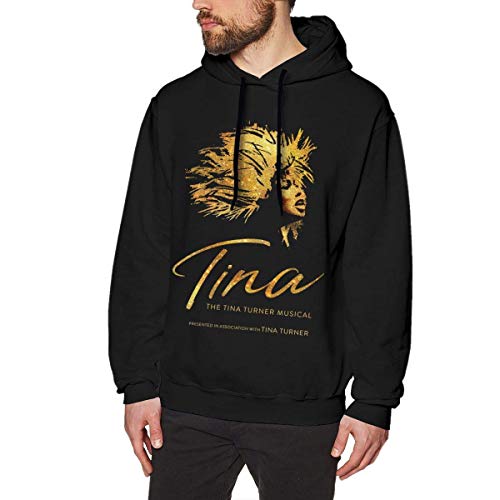 Tina Turner Herren Hoodie Sweater Lässig Langarm Pullover Hooded Sweatshirt Tops Schwarz von Heekie