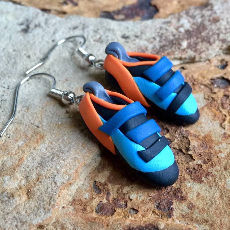 Individuelle Kletterschuh Ohrringe Personalisiertes Kletterer Geschenk von HeelHooksClimbing