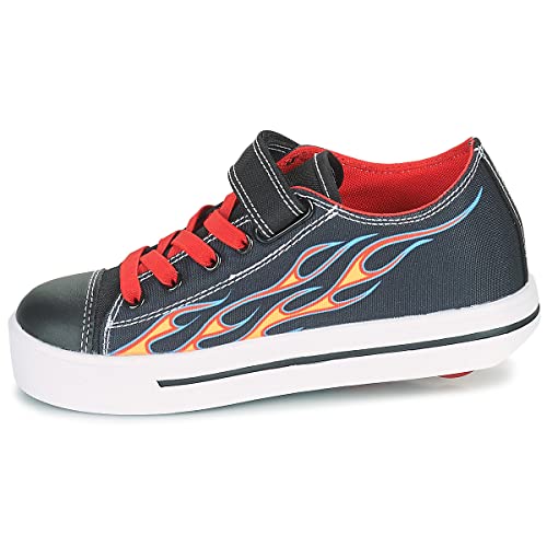 Heelys Jungen Hly-b2w-8329 Schuhe mit Rollen, Schwarz Gelb Rot Flamme von Heelys