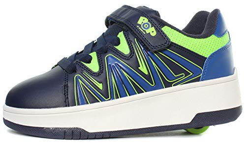 Heelys Jungen Unisex Kinder Pop Burst Sneaker, Navy Royal Lime, 30 EU von Heelys