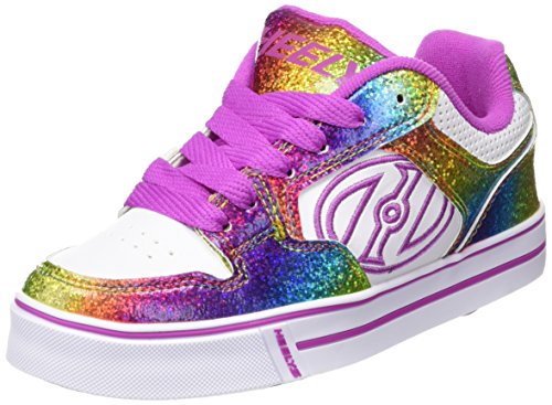 Heelys M&AumlDchen Motion Plus 770631 Lauflernschuhe Sneakers, Mehrfarbig (White/Rainbow/Pink), 39 EU (6 UK) von Heelys