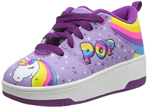 Heelys Pop Strive Sneaker, Lila Regenbogen-Einhorn, 33 EU von Heelys