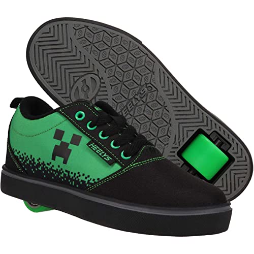 Heelys Pro 20 Minecraft (kleine Kinder/große Kinder/Erwachsene), Schwarz/Grün, 1 US Little Kid von Heelys