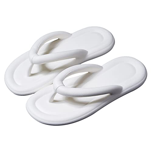 Heflashor Badeschuhe Herren Damen Sommer Flip Flops Cloud Slides Slippers Cloudyzz Schlappen Wolke Hausschuhe rutschfeste Pantoletten Badelatschen,Weiß,39/40 EU von Heflashor