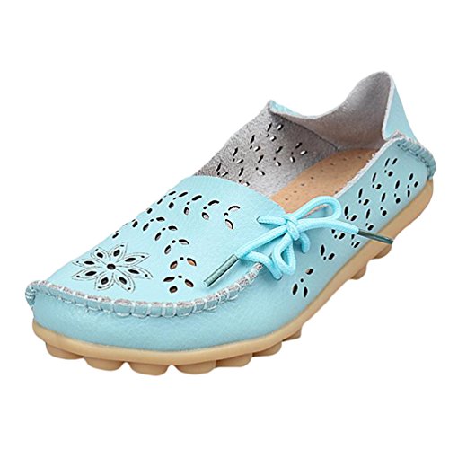 Heheja Damen Hohl Flache Schuhe Low-top Freizeit Loafers Casual Mokassin Mondlicht Asia 40 (25cm) von Heheja