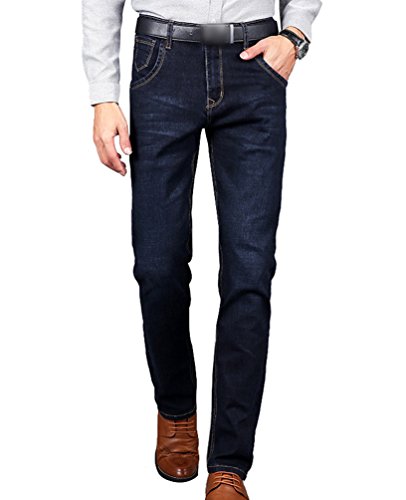 Heheja Herren Jeanshosen Freizeit Denim Hose Übergröße Elastizität Jeans Blau Schwarz 35 von Heheja