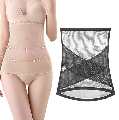 Hehimin Cross-Mesh-Gürtel für Taillenformung,Cross-Kompressions-Shaper mit hoher Taille,Formender Taillenmieder,Skinny Taille Crossover Mesh Taillengürtel (M, Black) von Hehimin