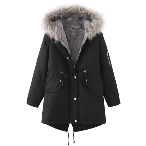 Damen Parka Leichter Frühlings- und Sommerjacke mit Kapuze, Damen-Outdoor-Mantel Mantel Damen Daunenjacke Damen Winter Schwarz Kurz Mantel Damen Schwarz Gothic Steppmantel äRmellos Damen Lang Blau von Hehiy