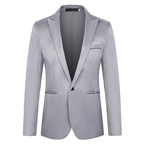 Hehiy Anzugjacke Herren Slim fit Einfarbig Sakko Sakko Herren Slim Fit Anzug Herren Hochzeit Herren Anzug Slim Fit Sakko Herren Blau 58 Geschenk für Freund/Ehemann/Sohn von Hehiy