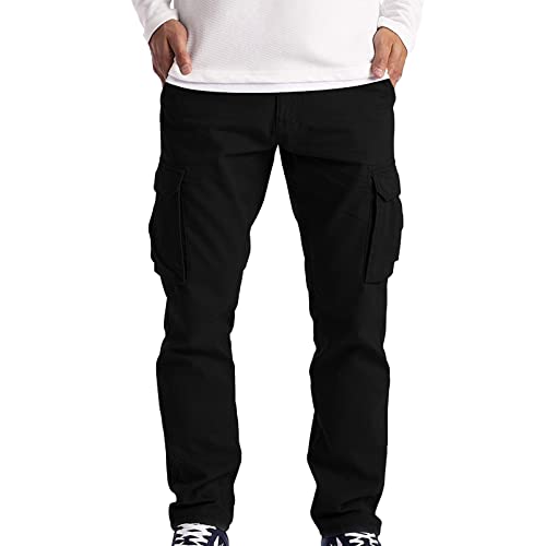 Hehiy Cargo Hose für Männer Herren Hose Schwarz Cargo Jogginghose Herren Winter Schwarze Hose Herren Elegant Schwarze Hose Herren Jeans 34/32 von Hehiy