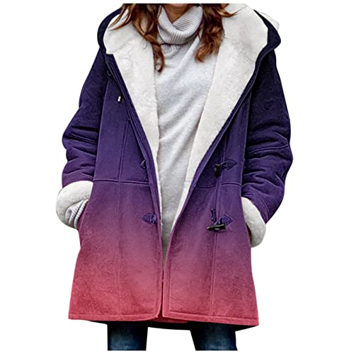 Hehiy Damen Lsolierter Daunenmantel Winter Kapuzen-Steppjacke mit Kunstpelz Female Winterjacke Women'S Jackets Damen Wintermantel KurzgrößE Jacken Damen Windbreaker Damen GefüTtert Wasserdicht von Hehiy