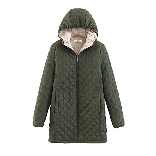 Hehiy Damen Wintermantel warmer Steppmantel lang mit abnehmbarer Kapuze Sahnekatzii Winterjacke Damen Street One Mantel Damen GrüN Steppweste Damen Lang Xxl Teddyjacke Damen Winter Schwarz von Hehiy