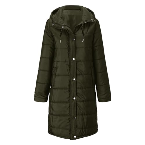 Hehiy Daunenjacke Damen Lang Winter Parka Warm Steppmantel Mit Kapuze Frauen Winterjacke Wintermantel Mantel Übergangsjacke Mantel Schwarz Damen Warme College Jacke Damen Winterjacke Damen Warm von Hehiy