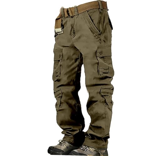 Hehiy Herren Cargo Hose Baumwolle Freizeithose Loose Fit Arbeitshose Herren Wanderhose Arbeitshose Herren 6XL üBergrößE Cargohose Stretch Herren Schwarz Schwarze Hose Herren Baggy von Hehiy