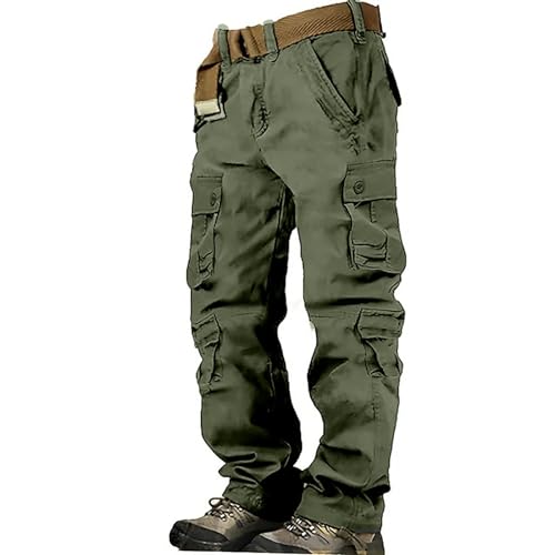 Hehiy Herren Cargo Hose Baumwolle Outdoor Hose Männer Unifarben Hose Combat Tactical Hose Schlupfhose Herren Cargo Herren Hose 4XL Hose Schwarz Herren Anzug Schwarze Hose Herren 44/32 von Hehiy