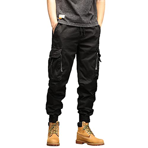 Hehiy Herren Cargohose 100% Baumwolle Hose Herren Winter Taschen Outdoorhose Cargo Jogginghose Herren Arbeitshose Winter GefüTtert Herren Stretch Herren Hose Stretch Schnee Hosen FüR MäNner XXL von Hehiy