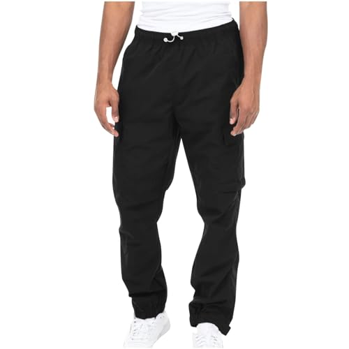 Hehiy Herren Cargohose Baumwolle Outdoorhose Lange Baggy Hose Casual Freizeithose Pants Cargo Jeans Herren Baggy Hose Herren Grau Cargohose Baggy Teenager Schwarze Hose Herren Jeans von Hehiy