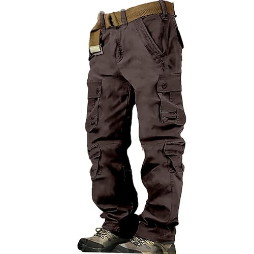 Hehiy Herren Cargohose Hose Bequeme Hose Herren Cargo Jogginghose Herren Baumwolle Cargohose Herren Jeans Baggy Kurze Braune Hose Herren von Hehiy