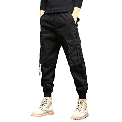 Hehiy Herren Cargohose aus Baumwolle,Regular Fit Hose Outdoorhose Freizeithose Cargohose Herren Jeans Arbeitshose Herren Latzhose Jeans Herren Hose Schwarz Cord MäNner Hosen Stretch von Hehiy