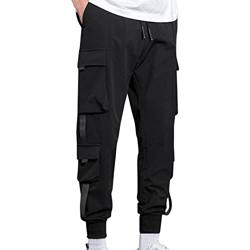 Hehiy Herren Cargohose aus Baumwolle | Lange Regular Fit Cargo Hose Baumwollhose Cargohosen WeißE Cargohose Herren Baggy Cargohose Herren Stretch Mit Gummibund Chino Hose Herren Stretch 36/30 von Hehiy