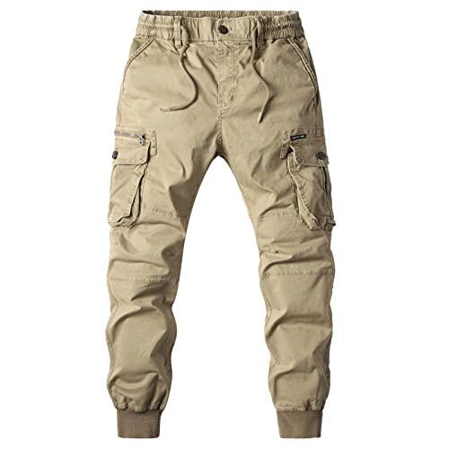 Hehiy Herren Hosen Cargo Sporthose Casual Freizeithose Elastische Taille Hose Slim Fit Trainingshose Hose Herren Cargohose Herren Schwarz Security Hose Herren Cargo Baggy Hosen Chino MäNner von Hehiy