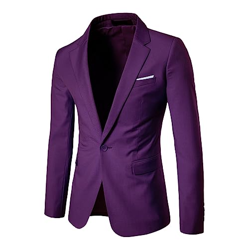 Hehiy Herren Jacket Anzugjacke Male Blazer Herren Blazer Winter Herrenanzug Herren Sakko Sportlich Modern Grau Geschenk für Freund/Ehemann/Sohn von Hehiy