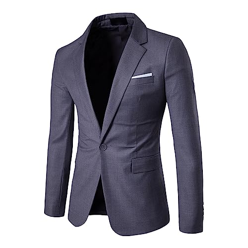 Hehiy Herren Sakko Freizeit Blazer Sakko Herren Regular Fit Langer Blazer Herren Jackett Herren Sakko Herren Blau 56 Herren Blazer von Hehiy