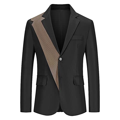 Hehiy Herren Slim Fit Sakko Blazer Anzugjacke Herren Anzug Schwarz Anzug Schwarz Herren Regular Fit Gr 60 AnzüGe FüR Herren AnzüGe Und Sakkos FüR Herren üBergrößE Geschenk für Freund/Ehemann/Sohn von Hehiy