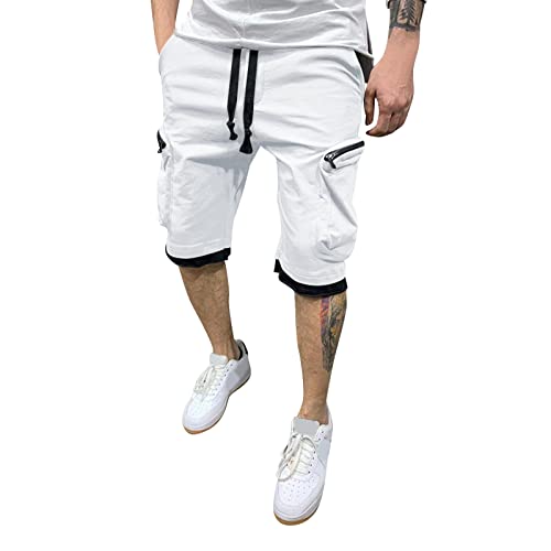 Hehiy Kurze Hosen Herren Cargo Shorts Klassischer Schnitt Cargoshorts Sommer Jogginghose Casual Hawaii Freizeithose mit 4 Taschen S-3XL Herren Hose Kurz Sommer Shorts Herren Baumwolle XXL von hehiy