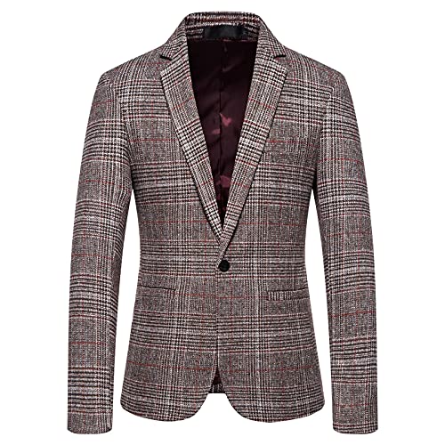 Hehiy Male Blazer Einreihig Super Slim Fit Jackett Herren Winter Schwarzer Blazer Herren Treninganzug Herren Sakko Herren Slim Fit Blau für Party,Business von Hehiy