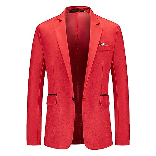 Hehiy Sako für Herren Blazer Herren Sportlich Jackett Herren Schwarz 5XL Sportanzug Sakko Herren Slim Fit Sportlich Blau AnzüGe FüR Herren von Hehiy