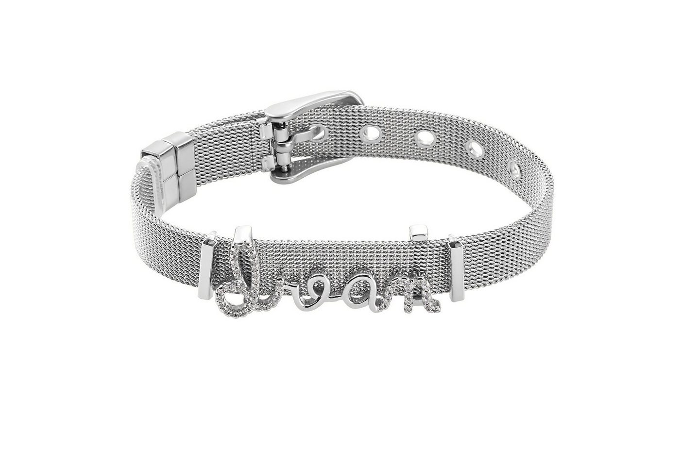 Heideman Armband Mesh Armband Dream poliert (Armband, inkl. Geschenkverpackung), Charms sind austauschbar von Heideman