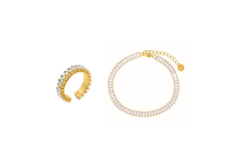 Heideman Armband Set Elara goldfarben (Armband, inkl. Geschenkverpackung), Schmuckset Damen mit Armband und Ring von Heideman