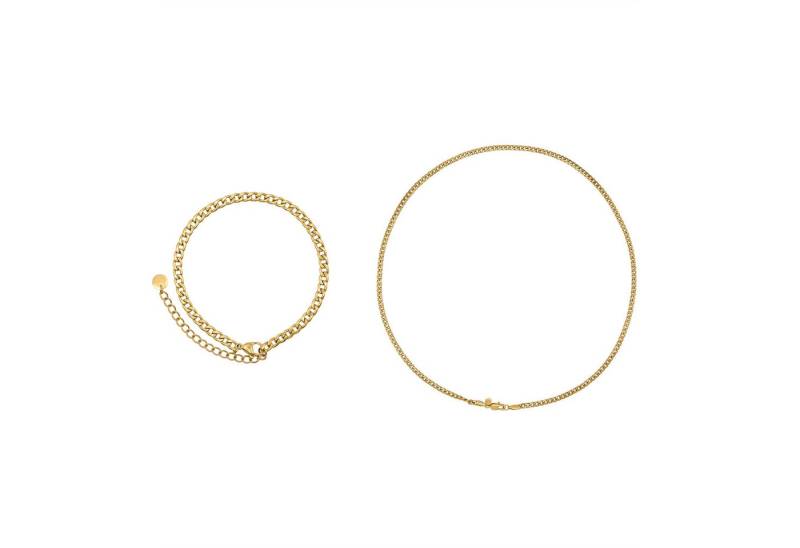 Heideman Collier Jackson goldfarben (keine Angabe, inkl. Geschenkverpackung), Geschenkset Männer mit Armband und Halskette von Heideman