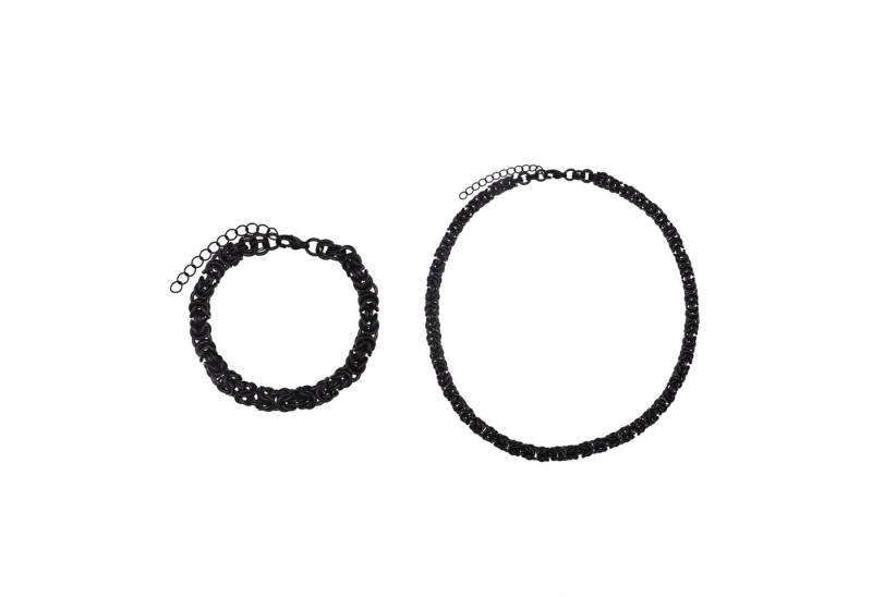 Heideman Collier Set Jim schwarz farben (keine Angabe, inkl. Geschenkverpackung), Geschenkset Männer mit Armband und Halskette von Heideman